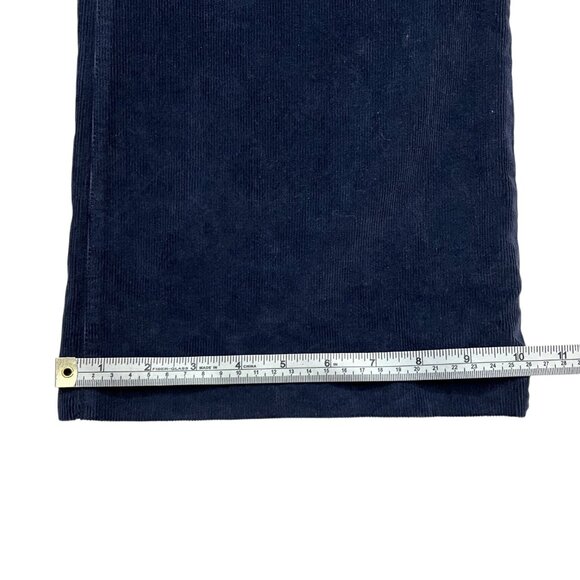 Faherty Womens Corduroy‎ Flare Pants Navy 27 Boho Western Minimalist Academia - Picture 13 of 13